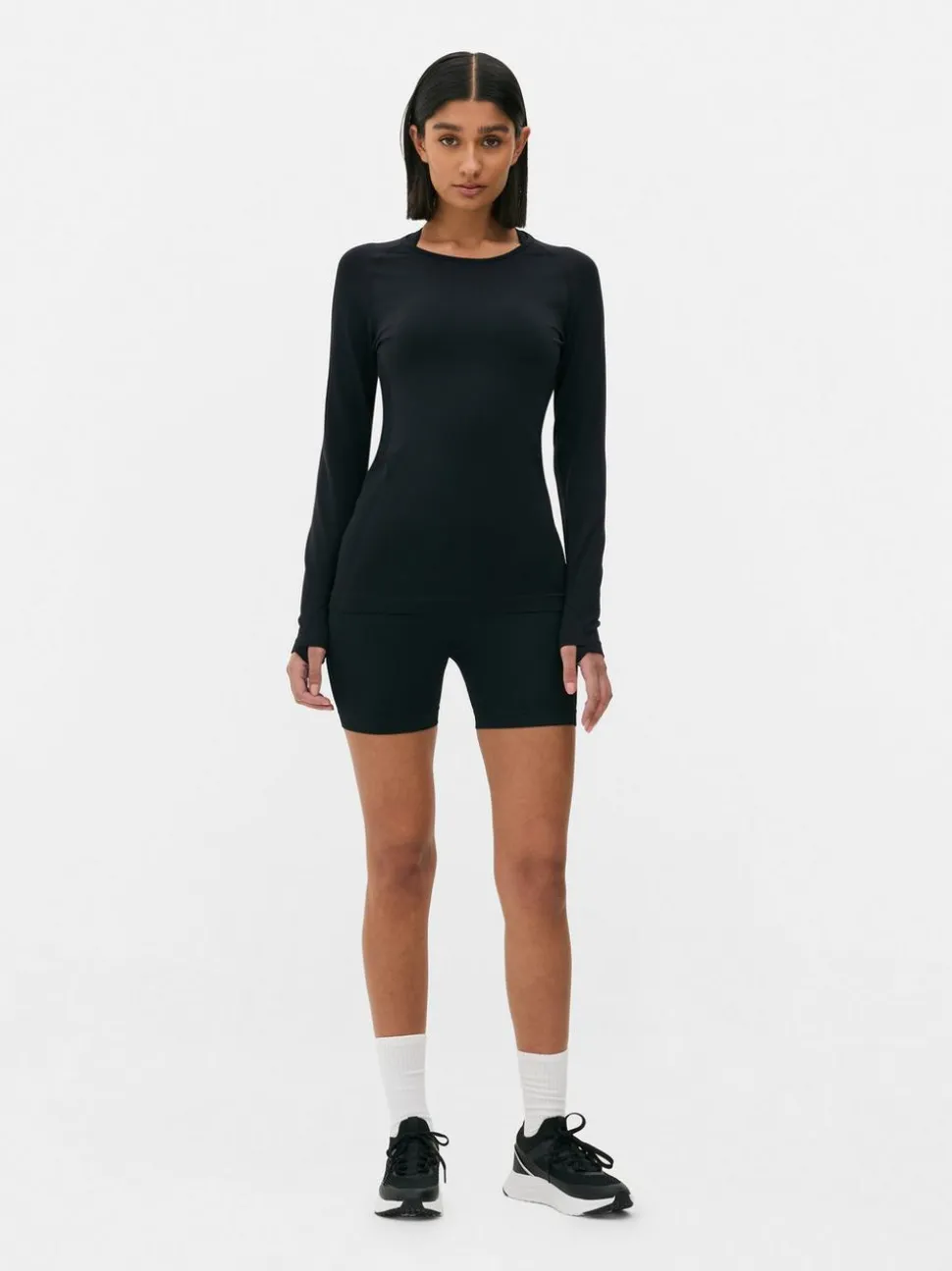 Sportowy top bez szwów z długim rękawem