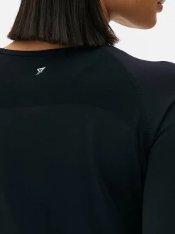 Sportowy top bez szwów z długim rękawem