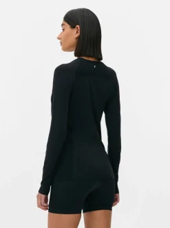 Sportowy top bez szwów z długim rękawem