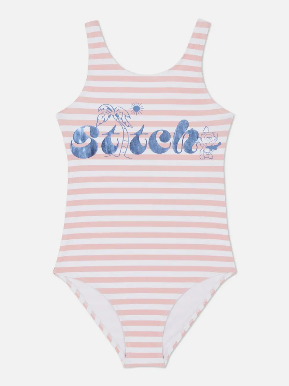 Strój kąpielowy w paski z motywem Sticha Disneya