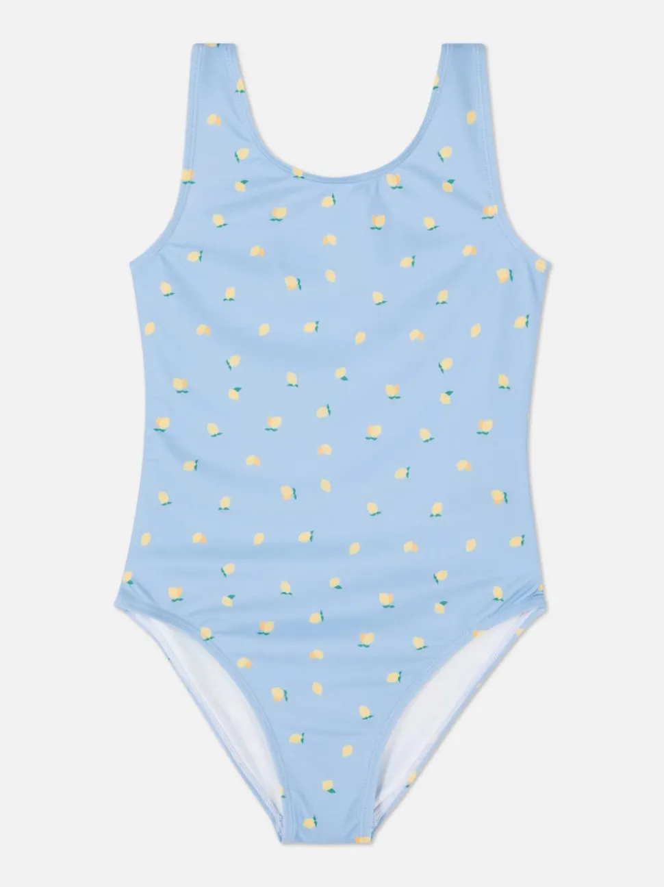 Strój kąpielowy z wycięciem z tyłu i motywem cytryn