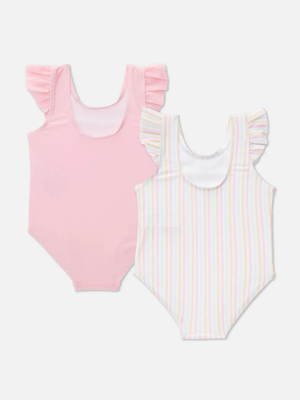 Stroje kąpielowe z falbanką, 2 szt.