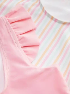 Stroje kąpielowe z falbanką, 2 szt.