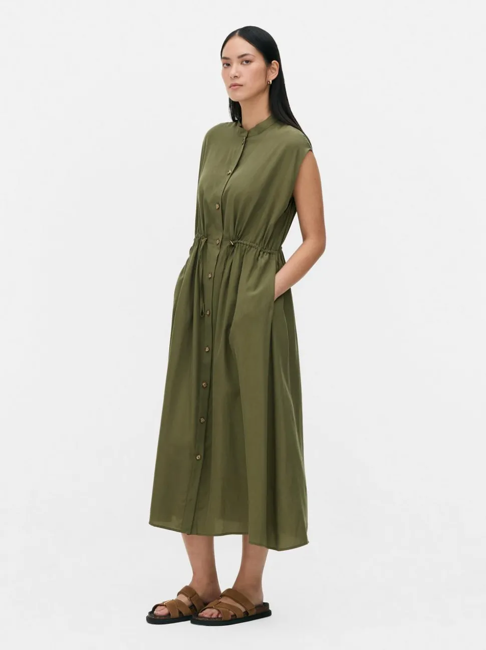 Sukienka bez rękawów ze sznurkiem w talii The Edit