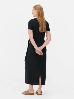 Sukienka midi z węzłem