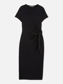 Sukienka midi z węzłem