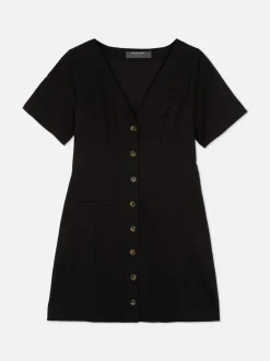 Sukienka mini z zapięciem na guziki
