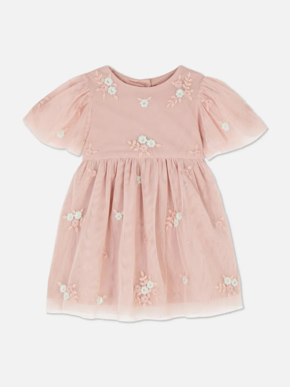 Sukienka tutu z haftowanymi motywami kwiatowymi