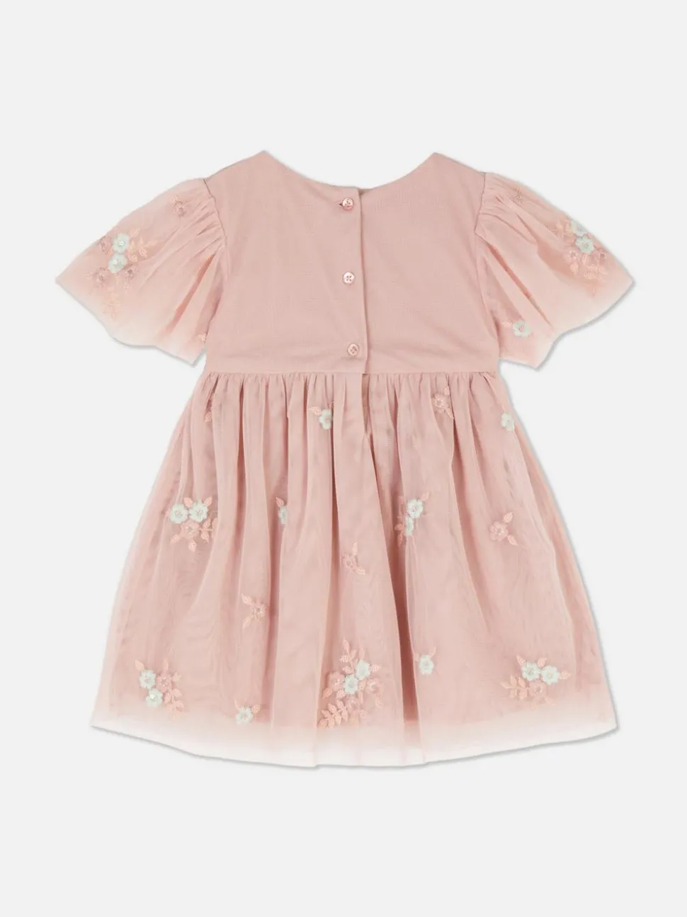 Sukienka tutu z haftowanymi motywami kwiatowymi