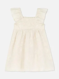 Sukienka z haftem i falbankami