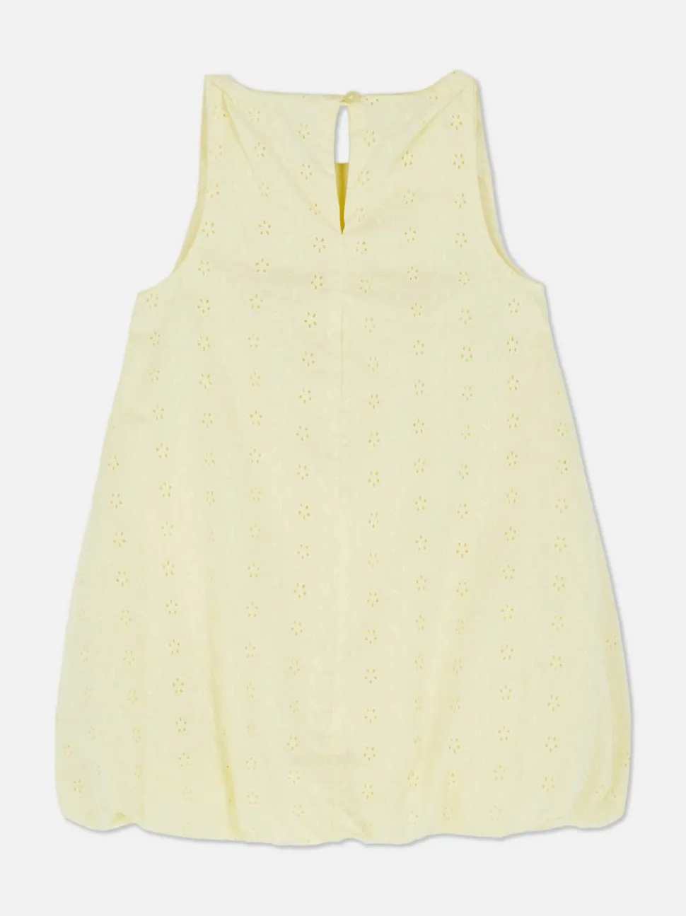 Sukienka z marszczonym obszyciem i haftem angielskim