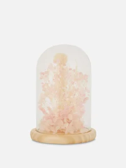 Suszone kwiaty w szklanym pojemniku