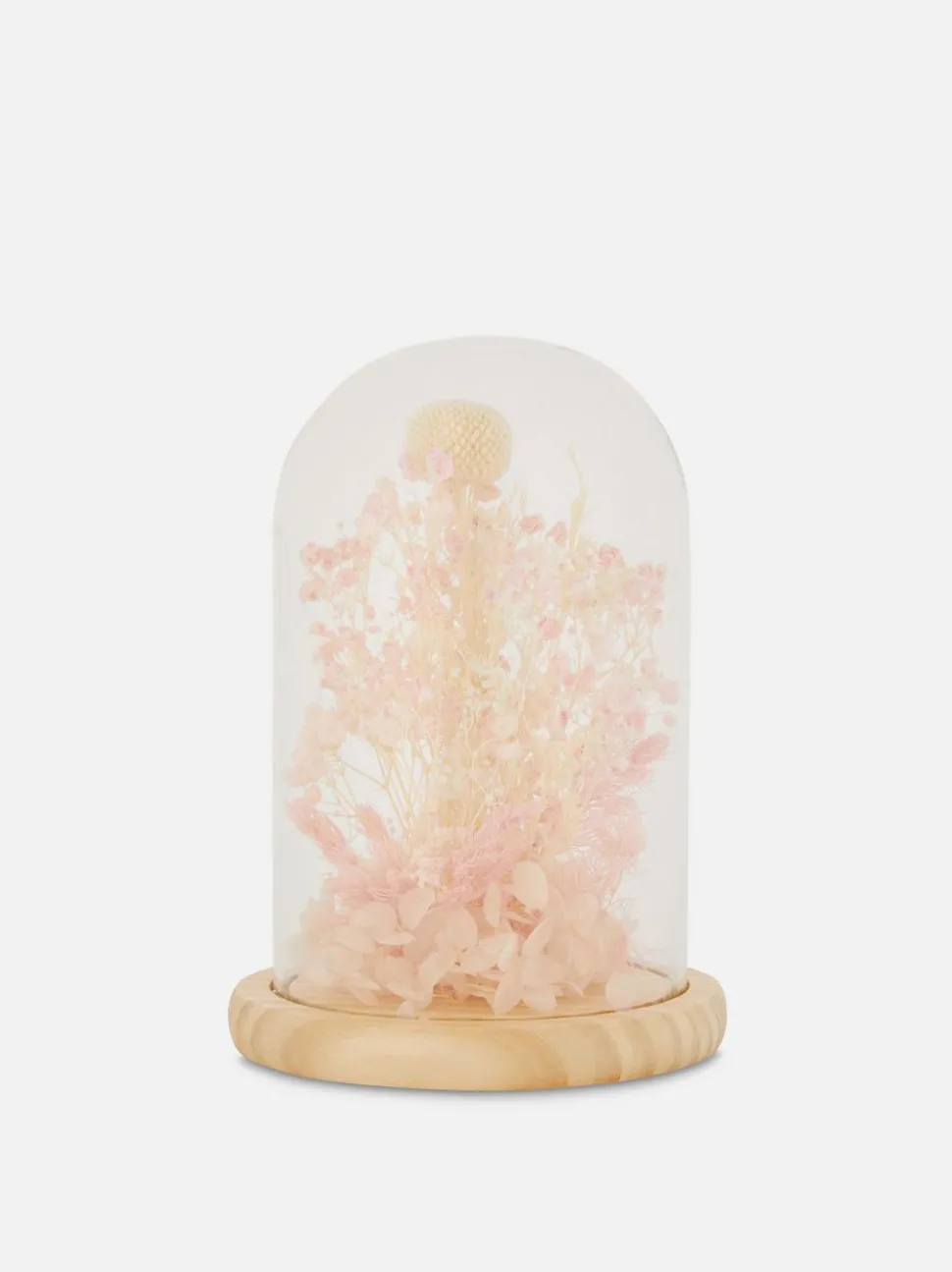 Suszone kwiaty w szklanym pojemniku