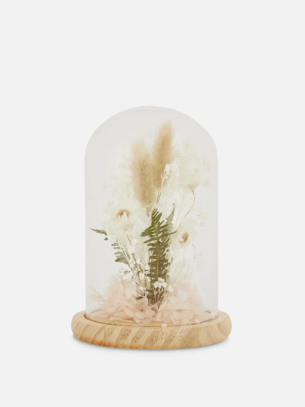 Suszone kwiaty w szklanym pojemniku