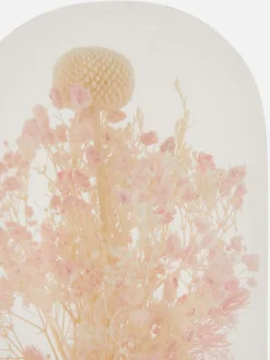 Suszone kwiaty w szklanym pojemniku