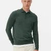 Sweter polo z długim rękawem