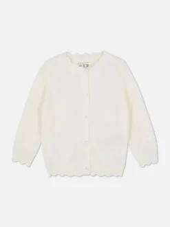 Sweter rozpinany z muszelkowym obszyciem