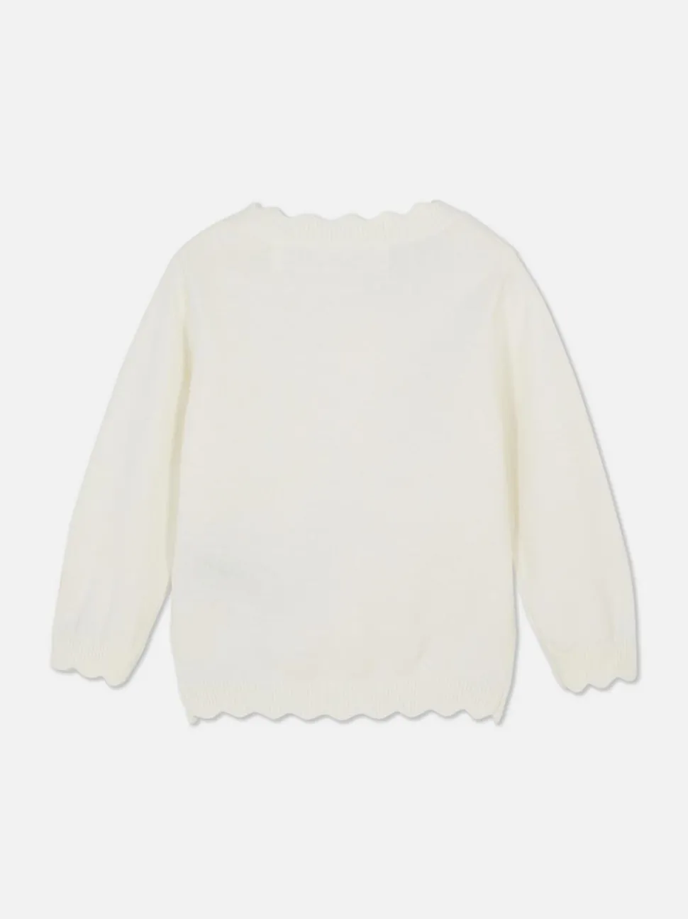 Sweter rozpinany z muszelkowym obszyciem