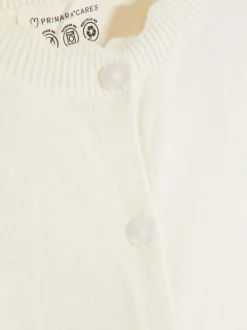 Sweter rozpinany z muszelkowym obszyciem