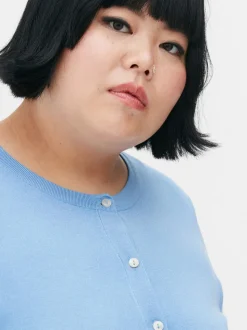 Sweter rozpinany z okrągłym dekoltem