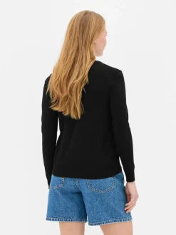 Sweter rozpinany z okrągłym dekoltem