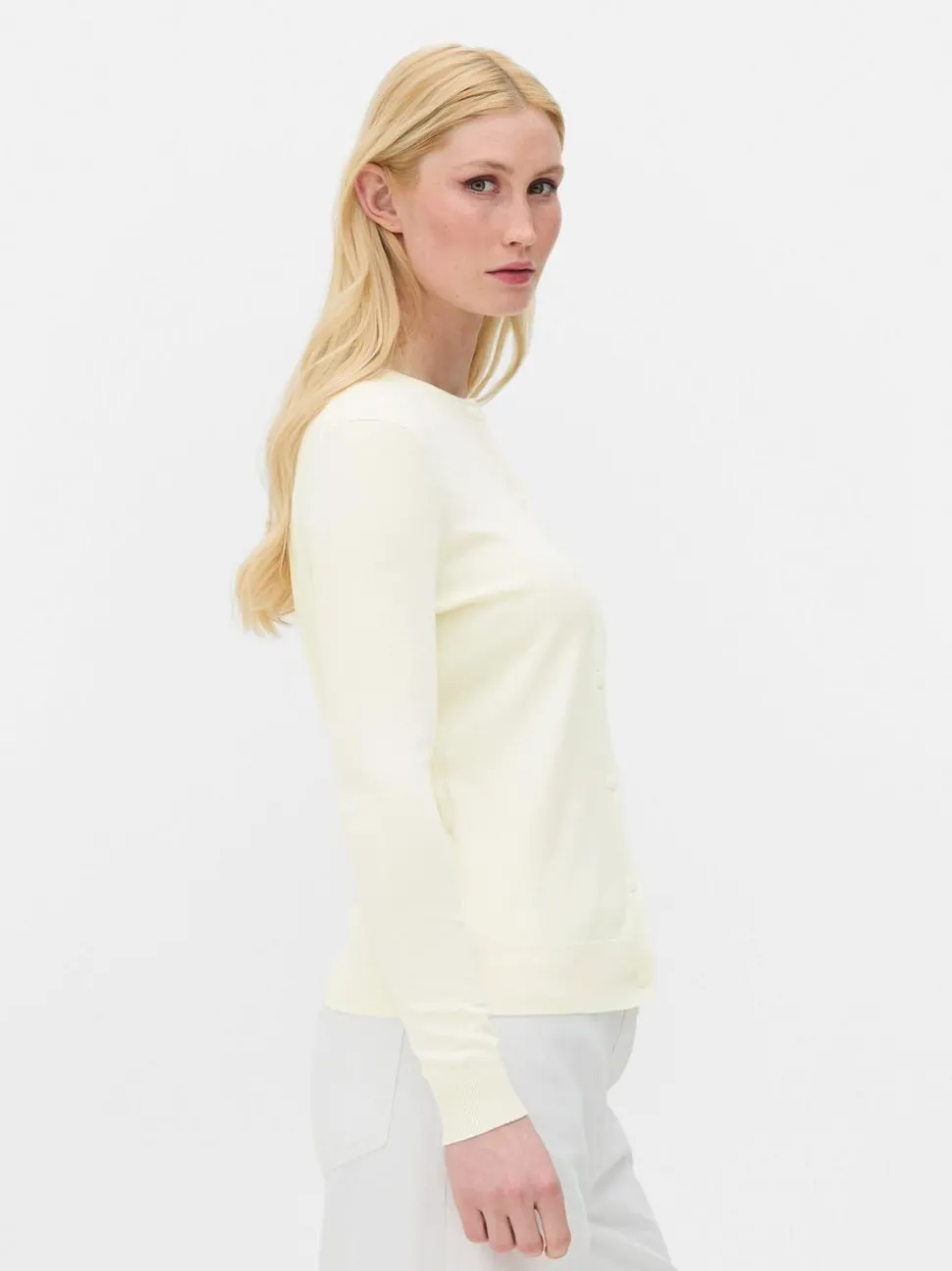 Sweter rozpinany z okrągłym dekoltem