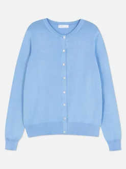 Sweter rozpinany z okrągłym dekoltem