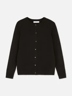 Sweter rozpinany z okrągłym dekoltem