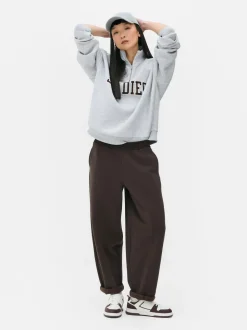 Szary sweter z suwakiem do połowy