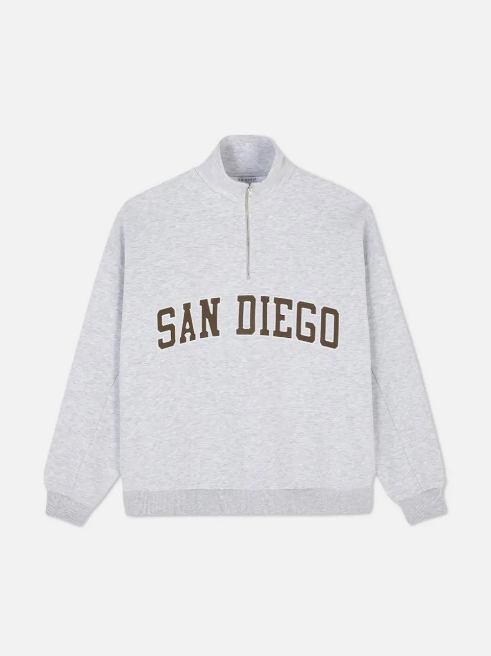 Szary sweter z suwakiem do połowy