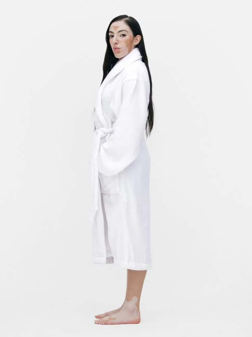 Szlafrok do spa z bawełnianej tkaniny frotte