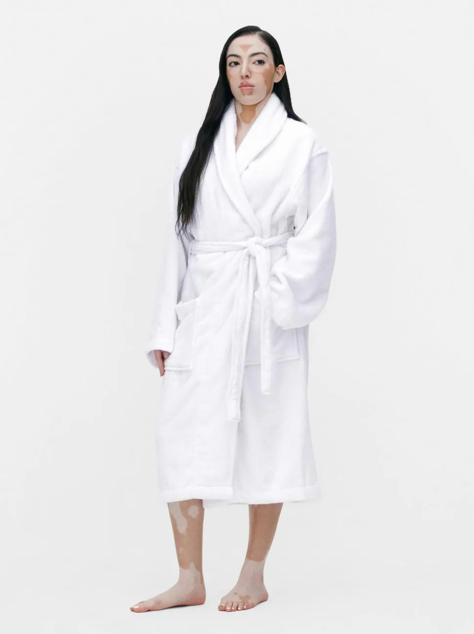 Szlafrok do spa z bawełnianej tkaniny frotte