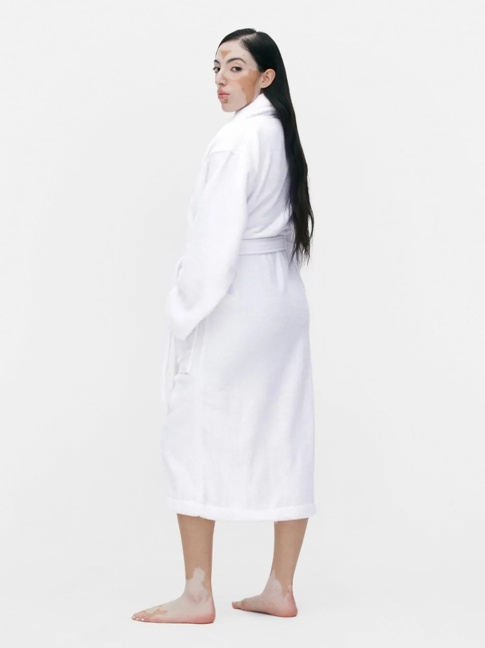 Szlafrok do spa z bawełnianej tkaniny frotte