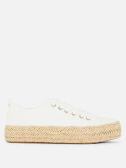 Sznurowane espadryle z juty