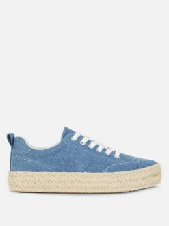 Sznurowane espadryle z juty
