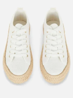 Sznurowane espadryle z juty