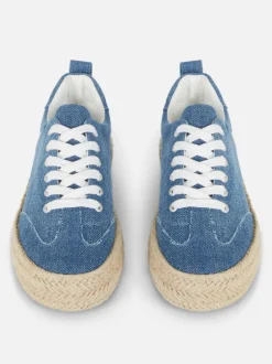 Sznurowane espadryle z juty