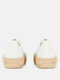 Sznurowane espadryle z juty