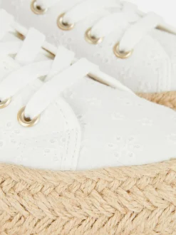 Sznurowane espadryle z juty