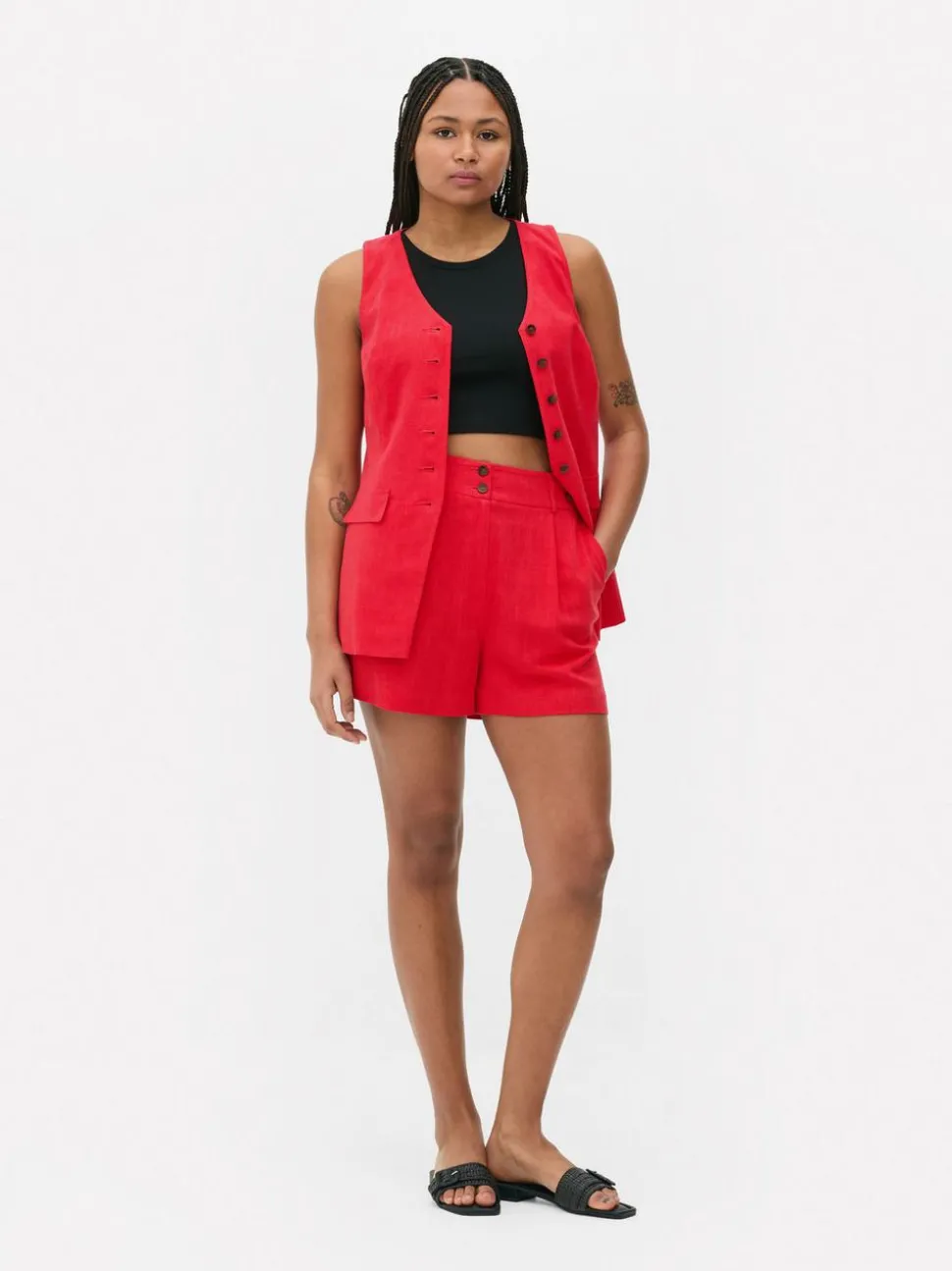 Szorty bermudy z lnu