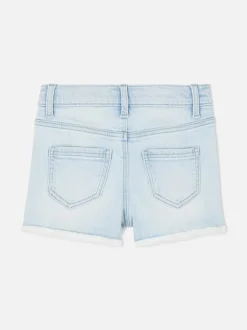Szorty jeansowe z postrzępionym wykończeniem nogawek