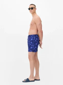 Szorty kąpielowe z abstrakcyjnym wzorem