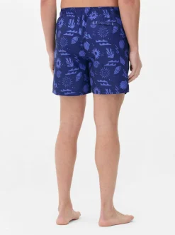 Szorty kąpielowe z abstrakcyjnym wzorem