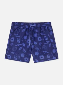 Szorty kąpielowe z abstrakcyjnym wzorem