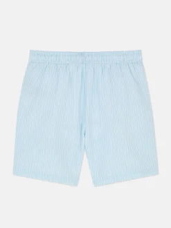 Szorty kąpielowe z tkaniny seersucker ze sznurkiem