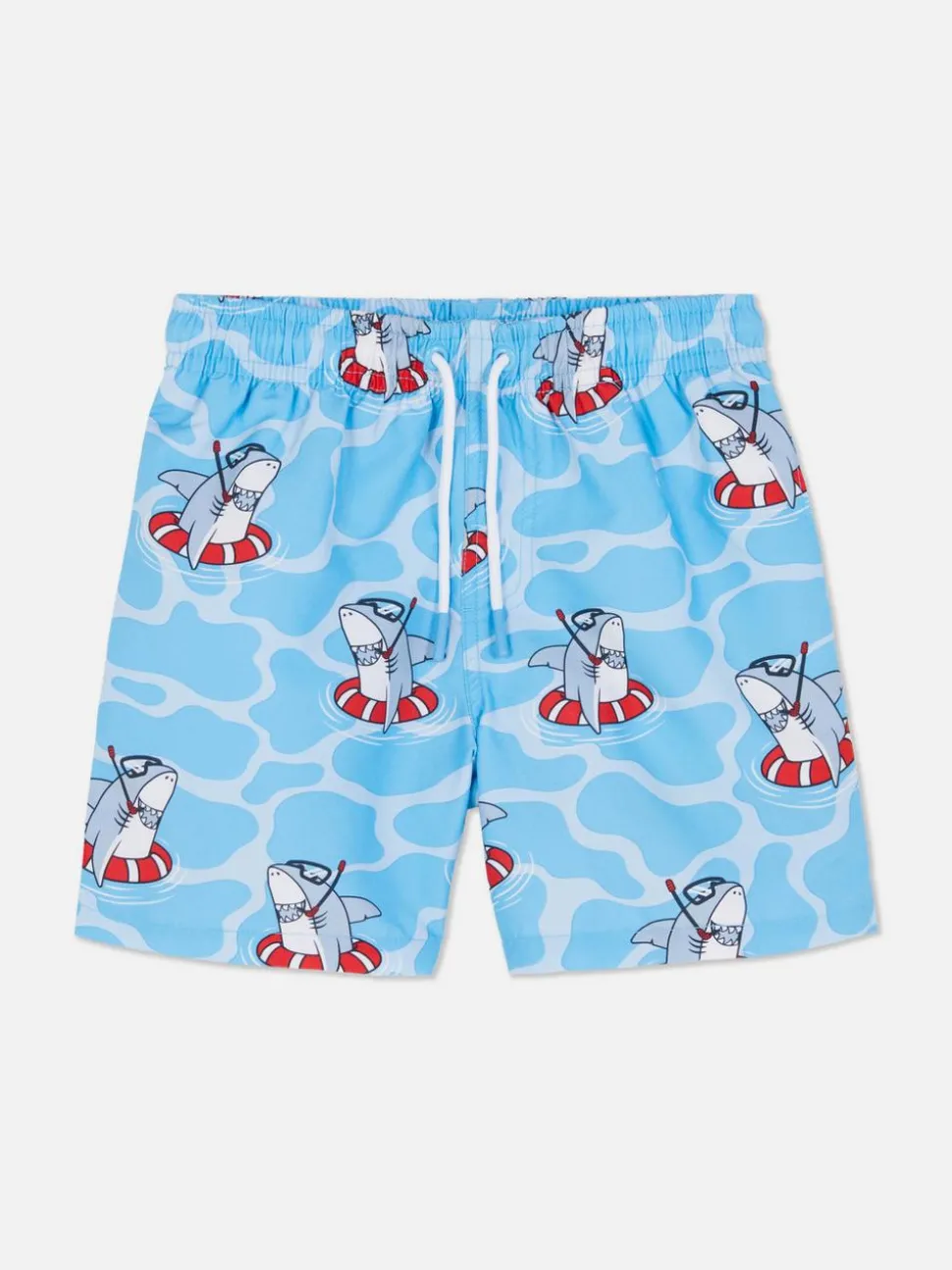 Szorty kąpielowe ze sznurkiem i nadrukiem