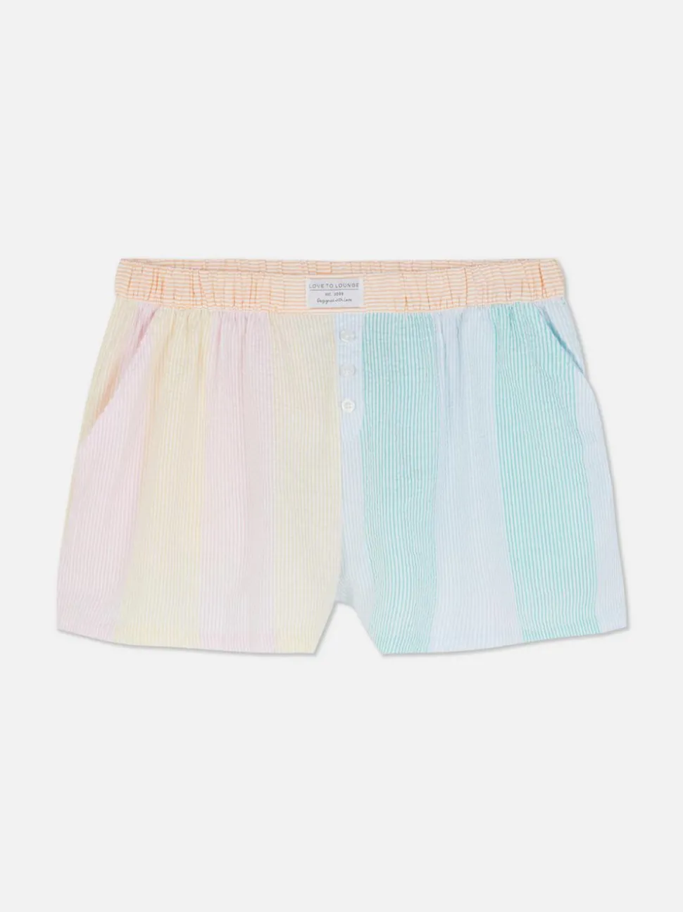 Szorty od piżamy z tkaniny seersucker