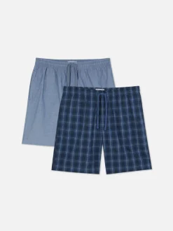 Szorty w kratę ściągane sznurkiem, 2 pary