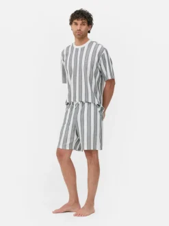 Szorty w paski ze sznurkiem w talii