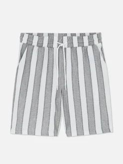 Szorty w paski ze sznurkiem w talii